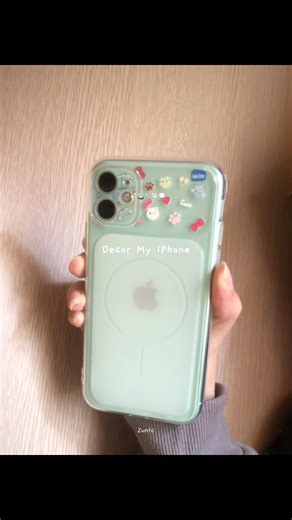 decor my iphone with sticker 📷 🍵 🍥 #decor #iphone11
