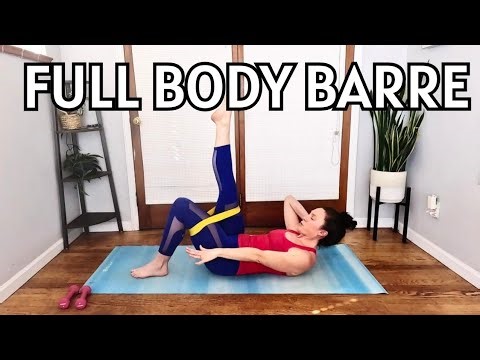 1 Hour Full Body Barre Workout | Low Impact Total Body with Weights & Resistance Band Loop
