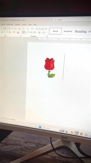 ￼ MS word में ग़ुलाब का फूल बनाना सिखे शॉर्टकट key से #msword #microsoft #rose #viral