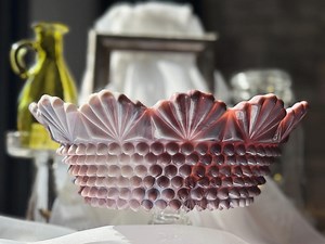 Vintage Imperial Glass Purple Slag Bowl: Mid-century Ruffled Edge Centerpiece - Etsy