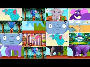 Hickory Dickory Dock Elephants Compilation Video using Split Screen and Mirroring