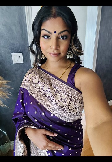 One of my favourite wedding looks from last year. This beautiful banaras saree from @Muhurtham_ is so so gorgeous ! #saree #sareelove #southasian #southasianfashion #weddingseason #southasianweddings #southasiantiktok #banaras