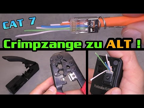 RJ45-Stecker auf ein CAT 7 Verlegekabel crimpen | #PassThrough #Anleitung