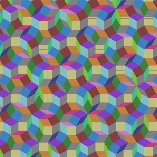 #genuary15 Prompt: Shadow of invisible object The 6-dimensional grid is invisible to our 3-dimensional mins, but we can observe its shadow! #genuary2026 #GENUARY