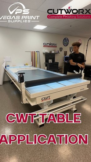 This CWT work table is the easiest way to laminate anything! This table makes laminating look so easy and effortless. We laminated 10 sheets in around 20 minutes and this was our first time! It is estimated that one person can laminate 40 to 45 4’ x 8’ boards in one hour.😳 That is very impressive and cuts down labor time and production costs immensely. Not only can you laminate printed sheets… you can laminate printed rolls, banner material, apply vinyl to sheets, and more! Reach out to see how