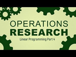 Linear Programming part 4