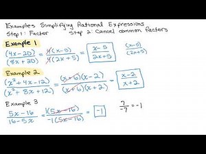 Simplify Rational Expressions - 7 examples