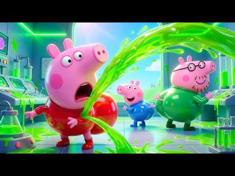Peppa Pig & George GIANT SLIME PRANK on Daddy Pig! 😱 (Goes Wrong)