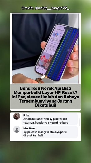 Benarkah Korek Api Bisa Memperbaiki Layar HP Rusak? #shortvideo #trendingshorts