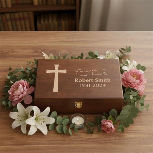 Personalized Cremation Keepsake Box – Engraved Memorial Chest for Ashes – Sympathy Gift for Loss of Loved One – Wooden Memory Box - Etsy