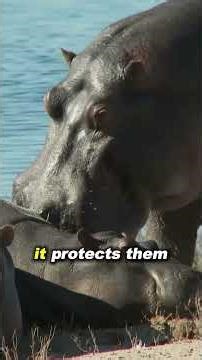 How a Hippo Gives Birth Underwater 😳 | Dangerous Animal Facts! #shorts #Hippopotamus #AnimalFacts