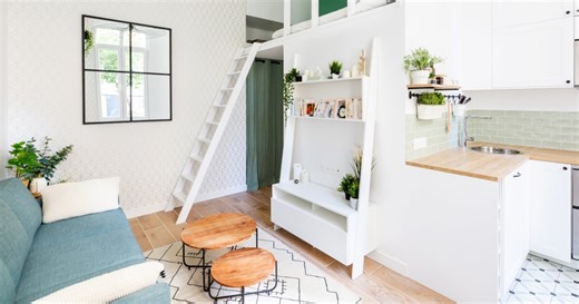 Avant/ Après : une ancienne loge de gardien de 19 m² transformée en studio fonctionnel