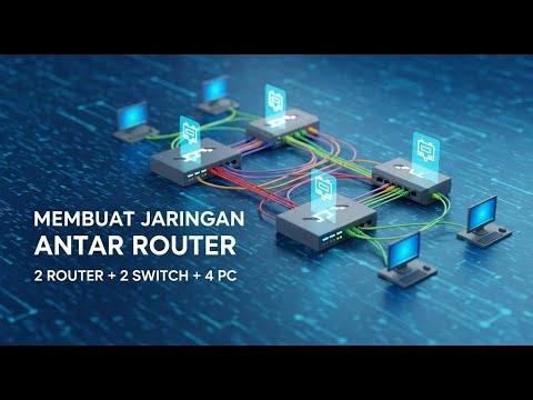 Membuat Jaringan Antar Router di Cisco Packet Tracer | 2 Router + 2 Switch + 4 PC