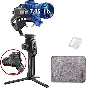 MOZA AirCross 2 Gimbal,3-Axis Professional Stabilizer for DSLR Camera Mirrorless Camera with Larger Lens,Easy Setup Intelligent Mimic Motion-Control,Max Payload 7.05Lb 12H Running Time