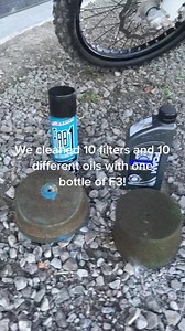7.1K views · 41 reactions | 10 dirty air filters cleaned in 10 minutes! I only used 1 bottle of F3 for this too! This stuff goes the distance and works fast! #moto #mx #dirtbike #motocross #supercross #atv | WR Performance Products Inc. | Facebook
