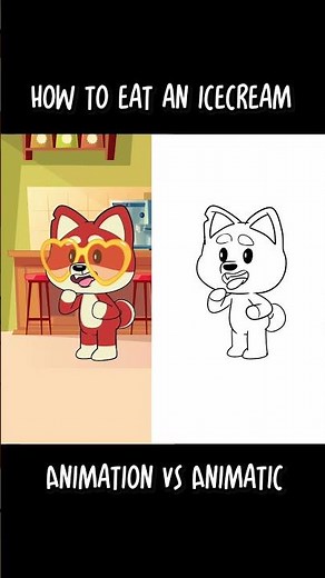 Icecream tutorial Animation VS Animatic #shappysway #animation #funny #2danimation #behindthescene