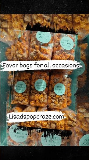Custom Gourmet Popcorn Favor Bags For Parties & Events 🍿🎉