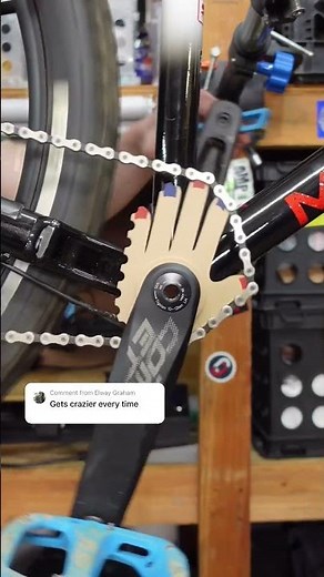 I made a hand shaped sprocket! #mtb #mountainbike