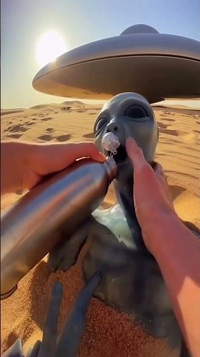 Actual Footage: I Tried Saving a REAL Alien in the Desert! #ufo #ufos #alien #aliens #desert