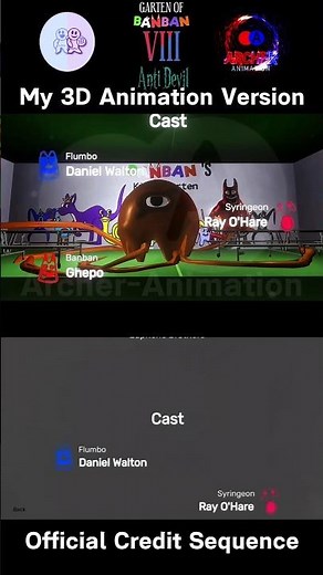 Garten Of Banban 8 Anti Devil Credit Sequence Comparison - ‪@EuphoricBrothers‬ @Archer-Animation
