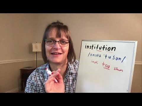 How to Pronounce Institution (Free American Accent Training from SpeechModification.com)
