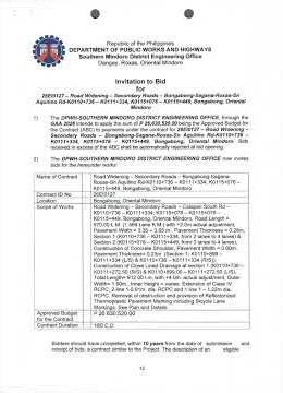 Invitation to Bid Civil Works April 14, 2026 Bidding