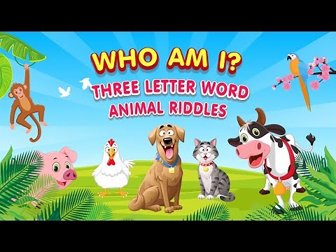 Animal Riddles for Kids: Guess the Three-Letter Word Animals