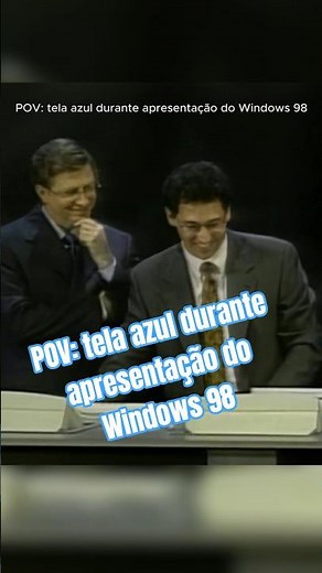 POV: Blue screen during Windows 98 presentation