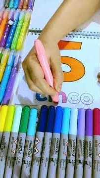 Coloreando números en español: Cinco #art #números #cinco #five #español #dibujos