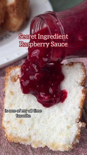 10 minute raspberry sauce with our can’t miss ingredient. Save the recipe here https://www.tastesoflizzyt.com/easy-raspberry-sauce-recipe/ #raspberries #desserttiktok #raspberry #red