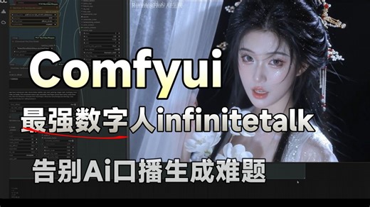【4月最新ComfyUI数字人制作 qwenTTS破限工作流一致性生成】infinitetalk告别图生视频难题 |qwenTTS达成完美的一致性口型