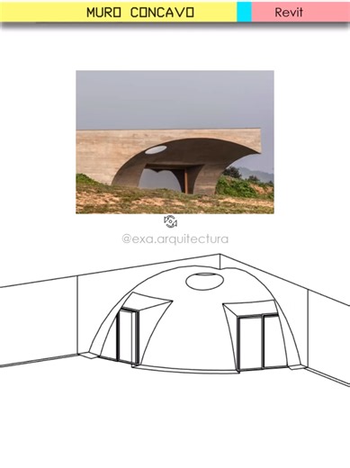 MURO CONCAVO - Aprende Revit #revit #design #architecture #learning #model