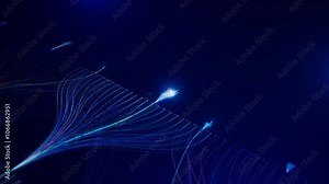 Loopable Isometric 3D Animation of Colorful Branching AI Neural Network. Visualization of Large Language Models, Artificial Intelligence, Complex Algorithms, Chatbot and Machine Learning