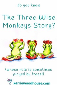 The Three Wise Monkeys Story (or are they frogs?....) — Kerrie Woodhouse - Easy, Expressive Watercolour for Beginners