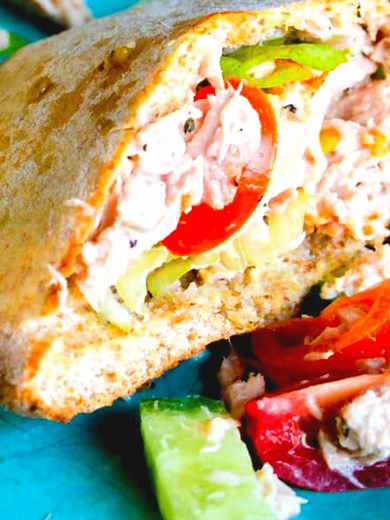 Tuna Pita Pockets {Toasted}