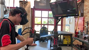 The Year 10 Metal class visited TAFE today to checked out the Metal Engineering facilities. The students had a go at practicing their welding on a simulator with the guidance of TAFE teacher Andrew McBurnie. Thank you to Andrew for his time. Highest scores Dillon and Alex on 75% | Deniliquin High School (Official)