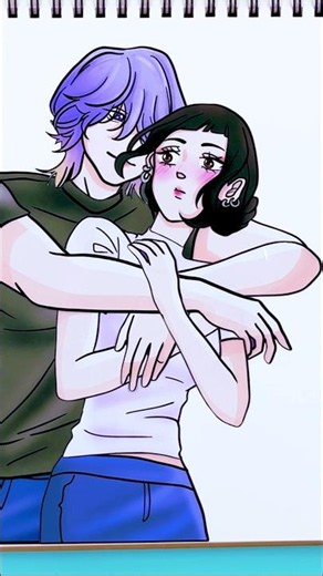 KPOP DEMON HUNTERS Sticker In his arms, her favorite place 💫 Mystery & Zoey #Huntrix #love #shorts