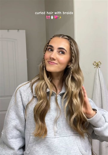 Curled Hair Inspiration with Braids and Tutorials