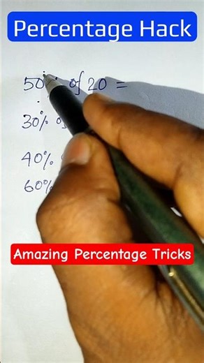 Amazing Percentage Tricks 🧠 #maths #shortsfeed #mathstricks