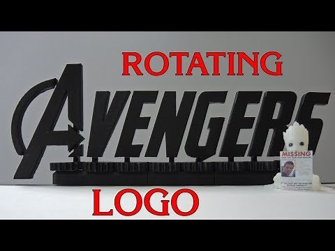 Avengers 3D Printed Rotating Logo