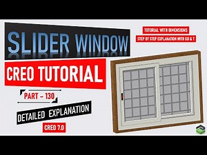 " SLIDER WINDOW " in Creo with Mechanism, Full tutorial video with detailed explanation.