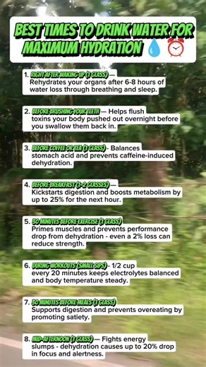 Hydration isn’t just about how much water you drink — it’s about when you drink it. ⏰💧 Master these timing tips to boost energy, focus, and digestion all day long! 💪✨ #HydrationTips #DrinkWater #HealthyHabits #WellnessRoutine #FitnessGoals #BodyFuel #StayHydrated #HealthTips #DailyWellness #HydrationMatters | Sammy Vlog