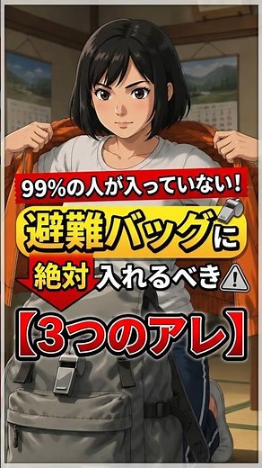 【99%入っていない】今すぐ避難バックに入れるべき盲点アイテム3選 #震災 #大地震 #水害 #避難グッズ #災害グッズ
