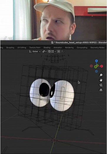 Real-Time Googly Eyes Animation with Facial Mocap in Blender