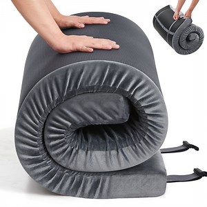 Teler CertiPUR-US 3" Memory Foam Camping Mattress Pad, Portable Foam Sleeping Pad for Camping, Roll up Sleeping Mat for Adults , Car, Tent SUV Cot Mattress