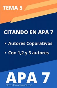 Citar en APA 7ma Edición con Autores corporativos, uno, dos y tres autores. - Creación de Sitios Webs en Machala