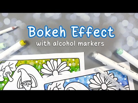 Bokeh Coloring Effect with Alcohol Markers | Coloring Tutorial