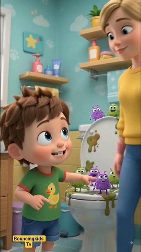 Let's Clean The Toilet 🚽🌟|Good Habits For Kids #childrensongs #healthyhabits