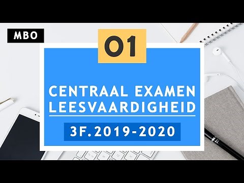 Mbo centraal examen leesvaardigheid 3F, 2019-2020 | DEEL 1