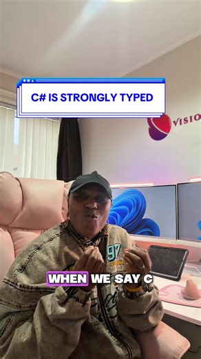 C# is a strongly typed language. Once a variable has a type, it cannot change. This strictness helps catch bugs early and makes your code safer. #softwareengineer #SoftwareEngineering #ProgrammingBeginners #ProgrammingBasics